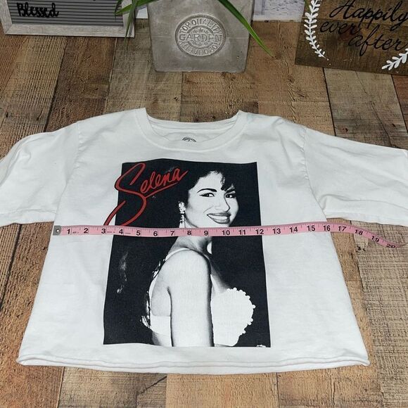 Selena Cropped Top Small  Long Sleeves White - Picture 10 of 12